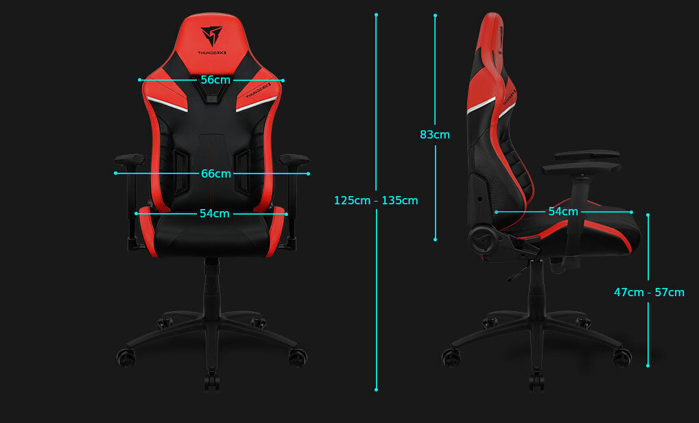 Spēļu krēsls ThunderX3 TC5, melns/ oranžs cena un informācija | Biroja krēsli | 220.lv