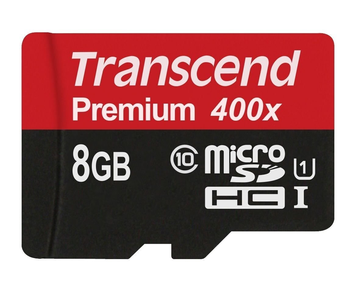 Atmiņas karte Transcend 8GB MicroSDHC Class10 UHS-1 + adapteris   cena un informācija | Atmiņas kartes fotokamerām | 220.lv