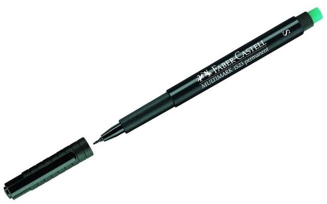 Permanentais marķieris Faber-Castell 1523 S, 0.4 mm, ar dzēšgumiju, melns 1213-049 cena un informācija | Kancelejas preces | 220.lv