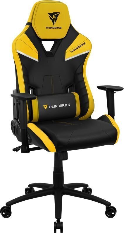 Spēļu krēsls ThunderX3 TC5, melns/ dzeltens cena un informācija | Biroja krēsli | 220.lv