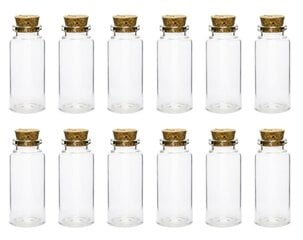 Stikla pudeles ar korķa aizbāzni, 7,5 cm (1 iep. / 12 gab.) цена и информация | Фляги для воды | 220.lv