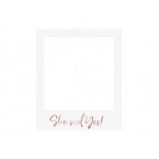 Рамка для фото «She said yes», розовое золото, 50x59,5см цена и информация | Рамки, фотоальбомы | 220.lv