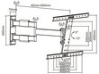 Multibrackets MB-6184 37-55” cena un informācija | TV kronšteini | 220.lv