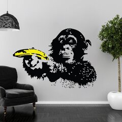 Стикер на стену с обезьяной - виниловая наклейка уличное граффити с шимпанзе цена и информация | Декоративные наклейки | 220.lv