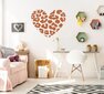 leoparda sirds sienas uzlīme - mākslas izdruka, sirds formas vinila uzlīme - istabas dekors cena un informācija | Dekoratīvās uzlīmes | 220.lv
