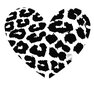 leoparda sirds sienas uzlīme - mākslas izdruka, sirds formas vinila uzlīme - istabas dekors cena un informācija | Dekoratīvās uzlīmes | 220.lv