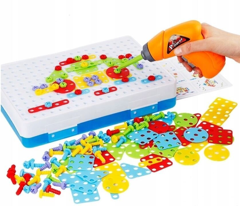 Izglītojošs konstruktors - puzle ar skrūvgriezi 151 gab. cena un informācija | Attīstošās rotaļlietas | 220.lv