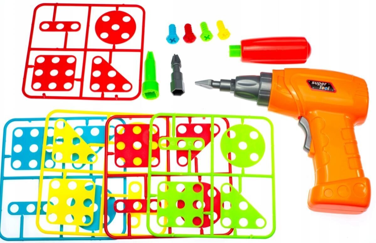 Izglītojošs konstruktors - puzle ar skrūvgriezi 151 gab. cena un informācija | Attīstošās rotaļlietas | 220.lv