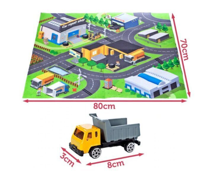 Automašīnu komplekts ar rotaļu paklājiņu цена и информация | Rotaļlietas zēniem | 220.lv