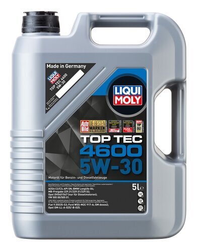 Motoreļļa LIQUI MOLY TOP TEC 4600 5W-30, 5L cena un informācija | Motoreļļas | 220.lv