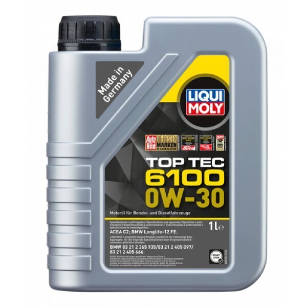 Motoreļļa LIQUI MOLY TOP TEC 6100 0W-30, 1L cena un informācija | Motoreļļas | 220.lv