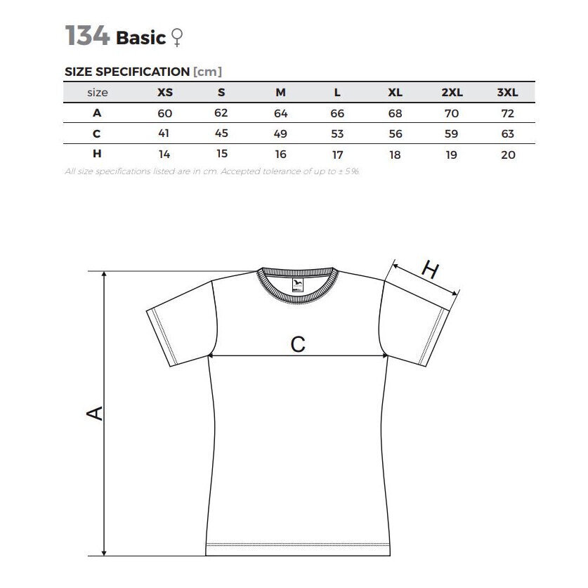 Basic T-krekls sievietēm cena un informācija | T-krekli sievietēm | 220.lv