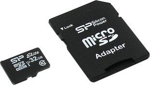 Silicon Power Elite UHS-I 32 GB, MicroSD cena un informācija | Atmiņas kartes mobilajiem telefoniem | 220.lv