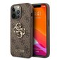 Oriģinālais GUESS Big Metal Logo telefona maciņš paredzēts iPhone 13 Pro, brūns cena un informācija | Telefonu vāciņi, maciņi | 220.lv