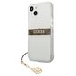 Original GUESS Brown Strap Charm telefona vāciņš paredzēts iPhone 13 Mini, caurspīdīgs cena un informācija | Telefonu vāciņi, maciņi | 220.lv