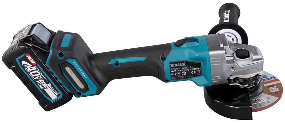 Leņķa slīpmašīna XGT® 40V GA005GM201 Makita cena un informācija | Slīpmašīnas | 220.lv