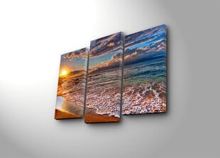 Репродукция из трех частей Пляж и солнце цена и информация | Картины | 220.lv
