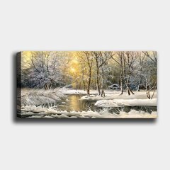 Репродукция Зимний пейзаж цена и информация | Картины | 220.lv