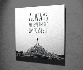 Репродукция Always believe in the impossible цена и информация | Картины | 220.lv