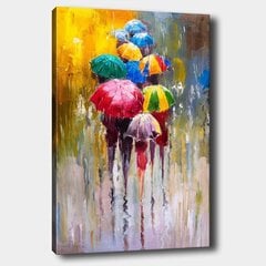 Reprodukcija Cilvēki ar lietussargiem cena un informācija | Gleznas | 220.lv