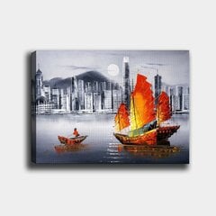 Reprodukcija Buru laiva un laiva cena un informācija | Gleznas | 220.lv