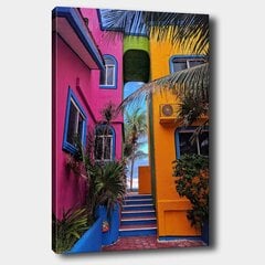 Репродукция Цветные дома цена и информация | Картины | 220.lv