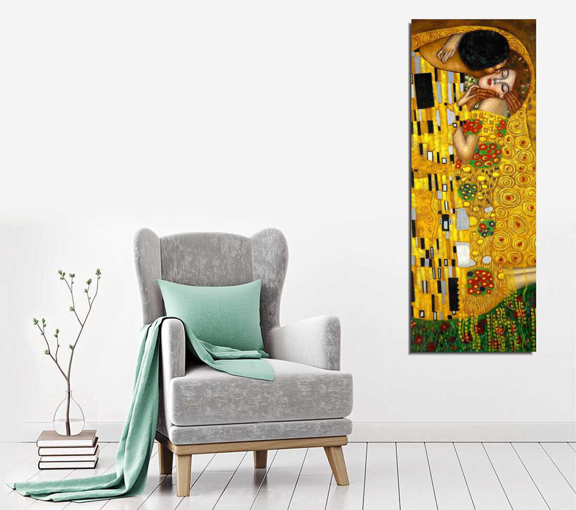 Reprodukcija Skūpsts (Gustavs Klimts) cena un informācija | Gleznas | 220.lv