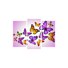 Репродукция из трех частей Бабочки цена и информация | Картины | 220.lv