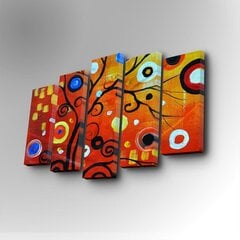 Репродукция из пяти частей Цветное дерево цена и информация | Картины | 220.lv