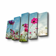 Репродукция из пяти частей Полевые цветы цена и информация | Картины | 220.lv