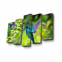 Репродукция из пяти частей Колибри и цветы цена и информация | Картины | 220.lv