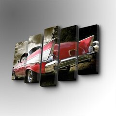 Репродукция пяти частей Красный автомобиль цена и информация | Картины | 220.lv