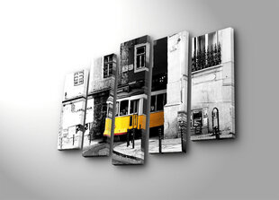 Репродукция из пяти частей Трамвай в городе цена и информация | Картины | 220.lv