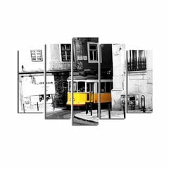Репродукция из пяти частей Трамвай в городе цена и информация | Картины | 220.lv