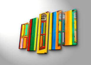 Репродукция из пяти частей Цветные двери цена и информация | Картины | 220.lv