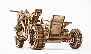 Motocikls ar blakusvāģi, UGEARS цена и информация | Конструкторы и кубики | 220.lv