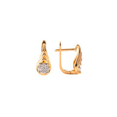 Золотые серьги с бриллиантами ZAKC02096E5RD цена и информация | Серьги | 220.lv