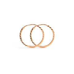 Золотые серьги-кольца с алмазной огранкой ZAKA15 цена и информация | Серьги | 220.lv