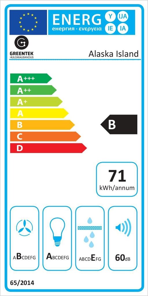 Greentek Alaska Island цена и информация | Tvaika nosūcēji | 220.lv