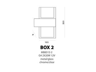 Azzardo sienas lampa Box 2 цена и информация | Настенные светильники | 220.lv