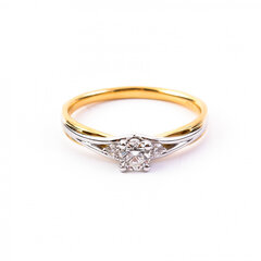Золотое кольцо с бриллиантом ZGRC0264DI цена и информация | Кольца | 220.lv