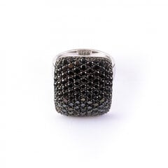 Серебряное кольцо с чёрными циркониями SGKLR10334C цена и информация | Кольца | 220.lv