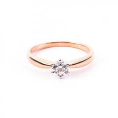 Золотое кольцо с бриллиантом ZGR16994DIHR цена и информация | Кольца | 220.lv