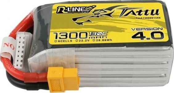 Akumulators Tattu R-Line 4.0 1300mAh 22.2V 130C 6S1P XT60 cena un informācija | Smart ierīces un piederumi | 220.lv