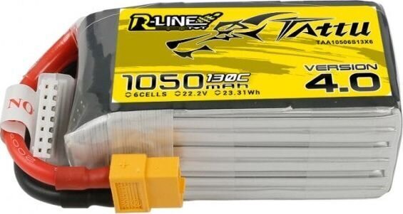 Akumulators Tattu R-Line 4.0 1050mAh 22.2V 130C 6S1P XT60 цена и информация | Smart ierīces un piederumi | 220.lv