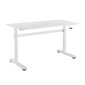 Galds sēdēšanai un stāvēšanai, melns rāmis, galda virsma (LDF) 1400 x 600 mm, balts цена и информация | Datorgaldi, rakstāmgaldi, biroja galdi | 220.lv