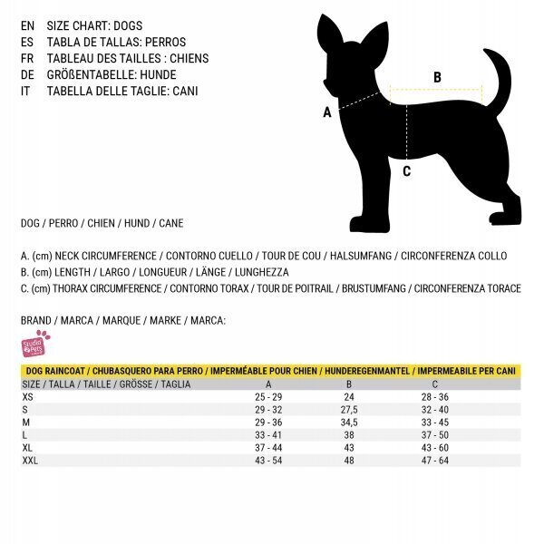 Suņu lietusmētelis Pets cena un informācija | Apģērbi suņiem | 220.lv