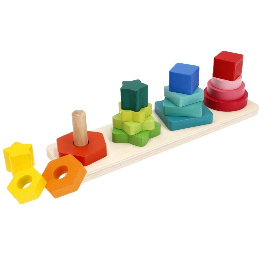 Koka piramīda Wooden cena un informācija | Rotaļlietas zīdaiņiem | 220.lv