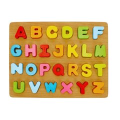 Деревянная головоломка - алфавит цена и информация | Развивающие игрушки | 220.lv