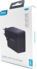 Choetech fast USB Type C wall charger PD 60W 3A black (Q4004-EU) цена и информация | Зарядные устройства для телефонов | 220.lv